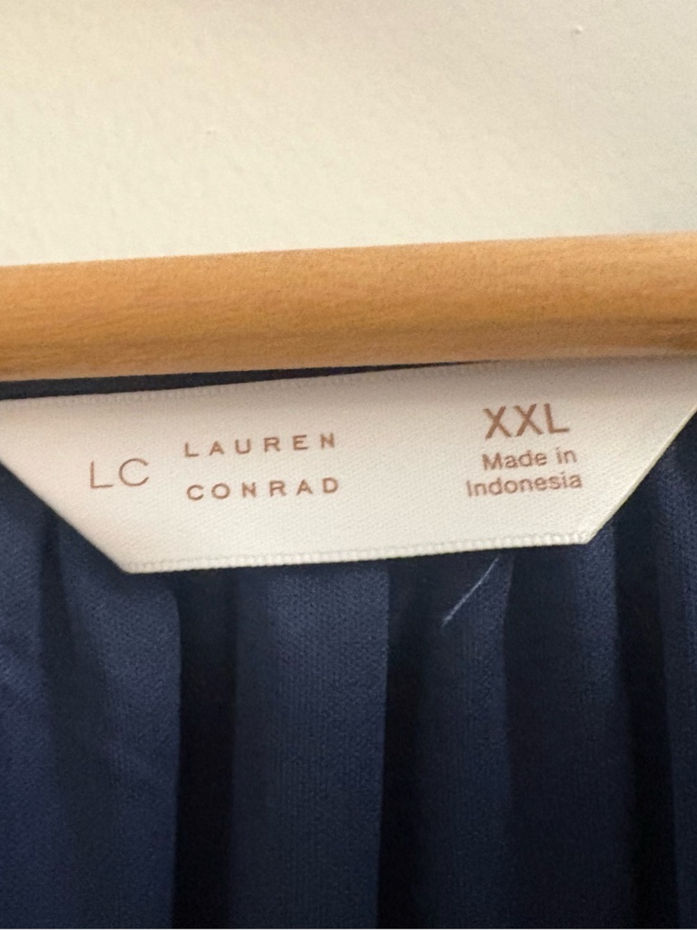 Lauren Conrad Navy Pleated Chiffon Top - XXL